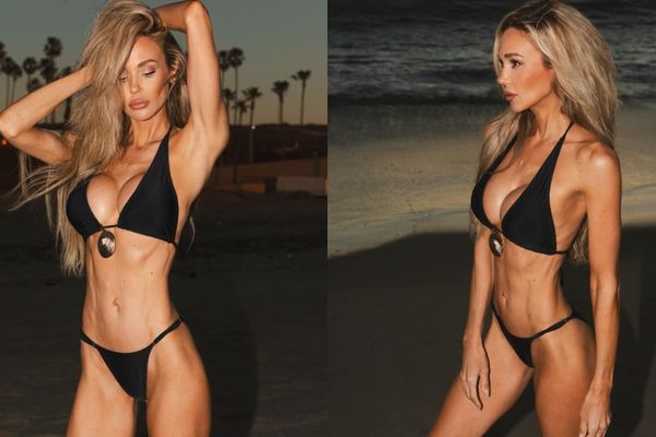 Ashley Land’s Black Bikini Look Brings Minimalist California Cool to the Shore