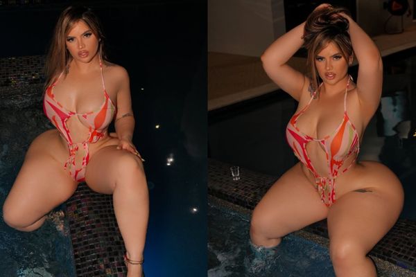 Ely La Bella Turns Up the Heat in Retro Poolside Glam Look