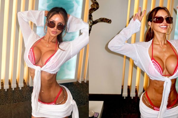 Katherine Roya Makes Red Crochet Beachwear Feel So Luxe