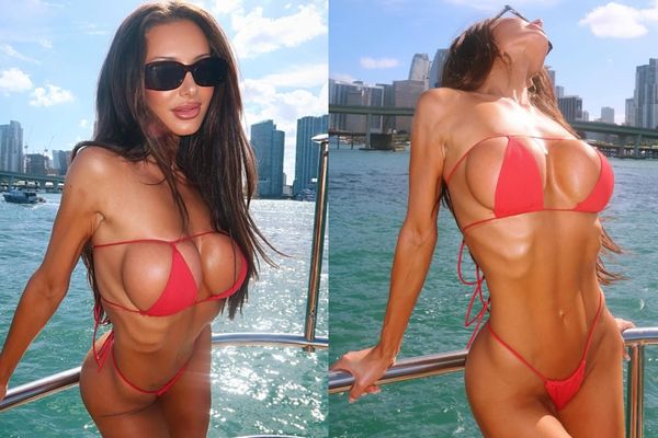 Katherine Roya Turns Up the Heat in Red Bikini, Yacht Photos Go Viral