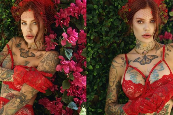 Lindsey Taylor Tierney Sets the Frame on Fire with Her Bold Red Glam Look