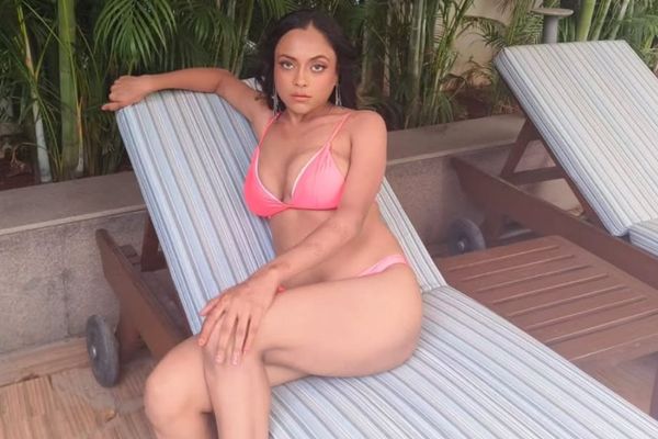 Nehal Vadoliya Turns Up the Heat in Neon Pink Bikini With Bold Poolside Glam