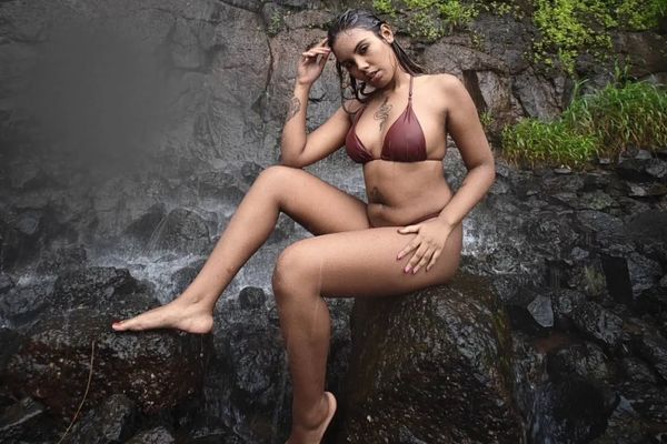 Nilanjana Chakraborty Stuns In Minimalist Bikini Amid Waterfall Backdrop