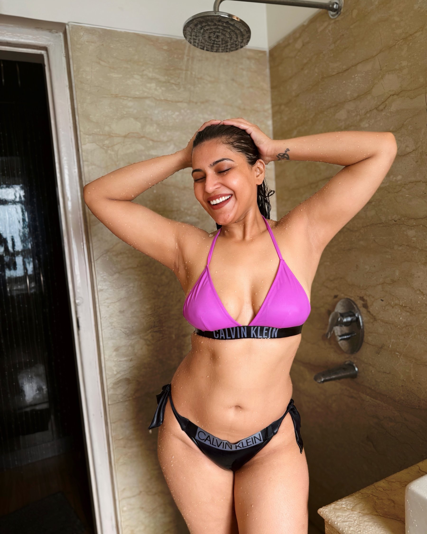 The Shower Becomes an Unexpected Fashion Set