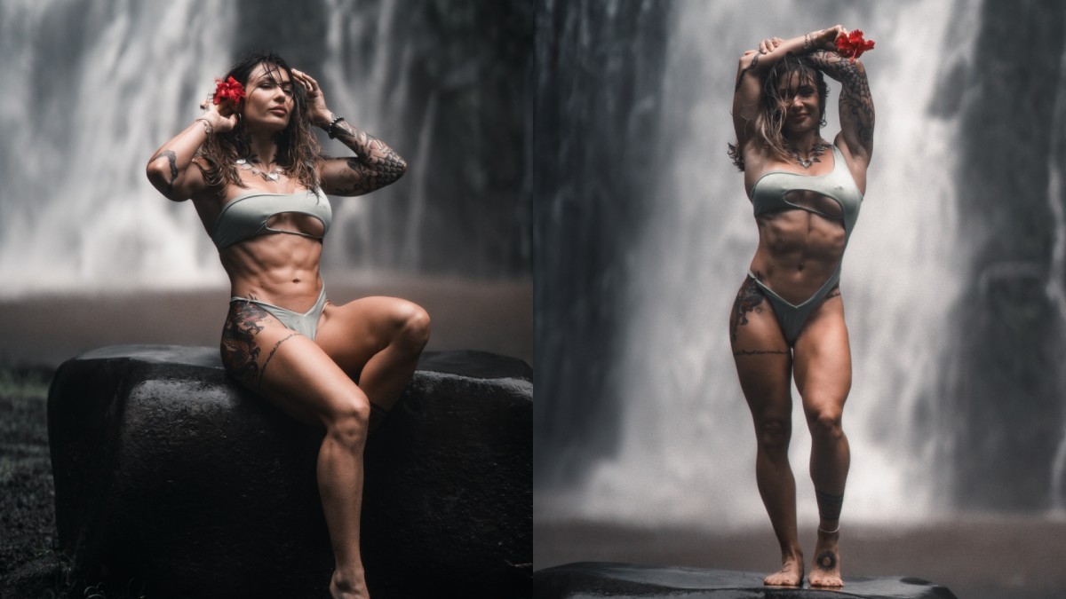 Celia Gabbiani’s Sage-Green Swimwear Finds The Perfect Rainforest Setting