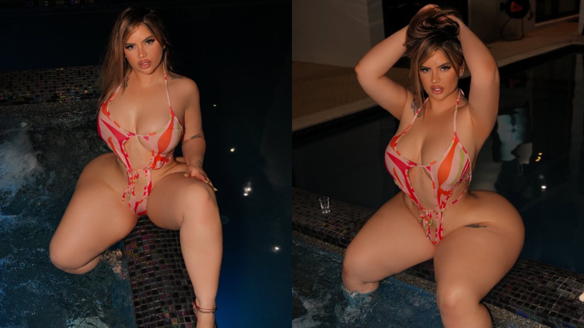 Ely La Bella Turns Up the Heat in Retro Poolside Glam Look